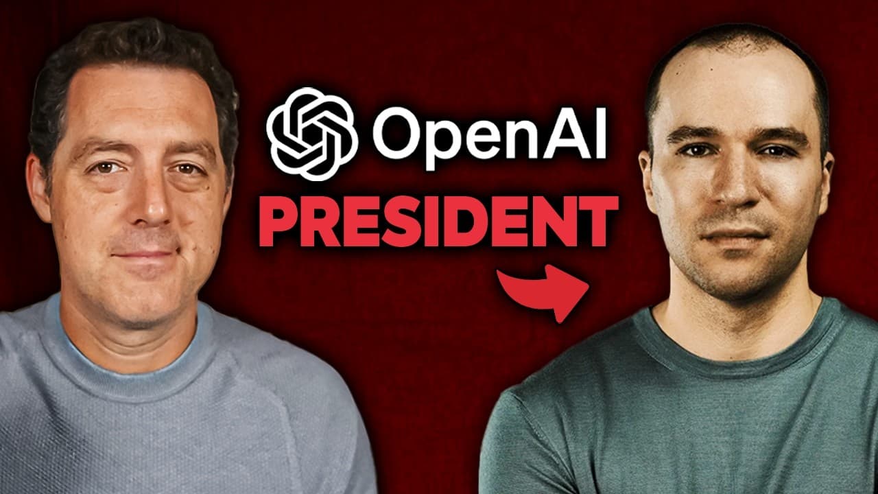 Interview thumbnail featuring Matthew Berman and OpenAI cofounder Greg Brockman