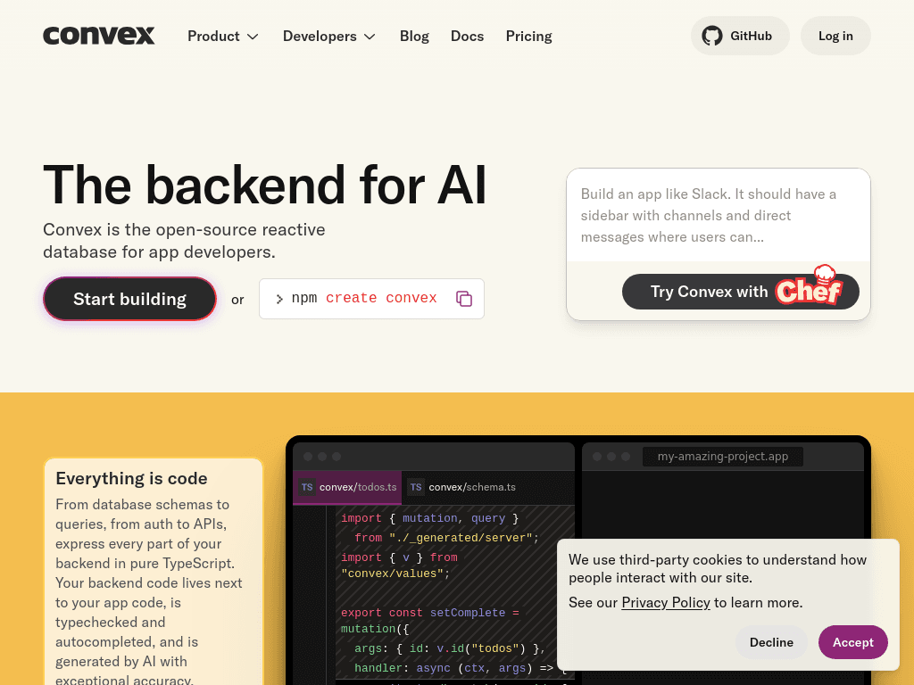 Convex screenshot