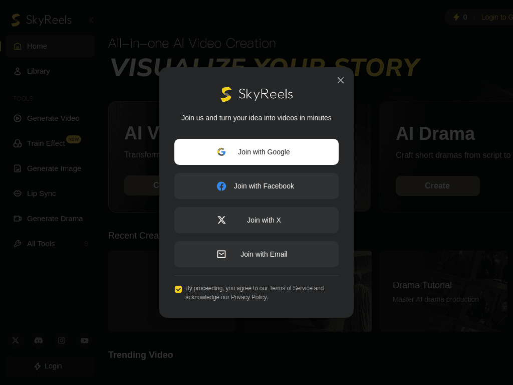 SkyReels AI screenshot