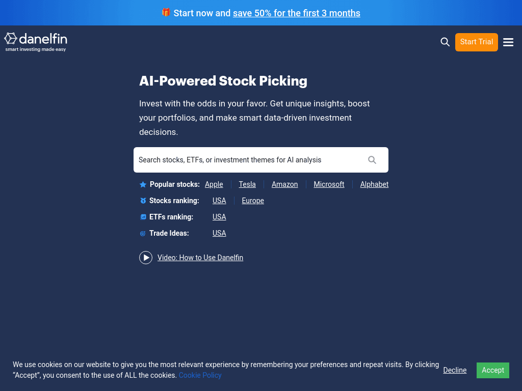 Danelfin AI Stock Picker screenshot