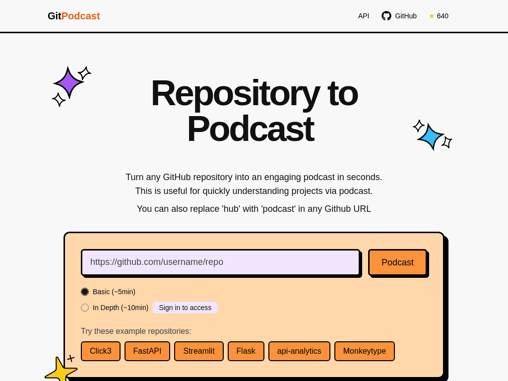 GitPodcast screenshot