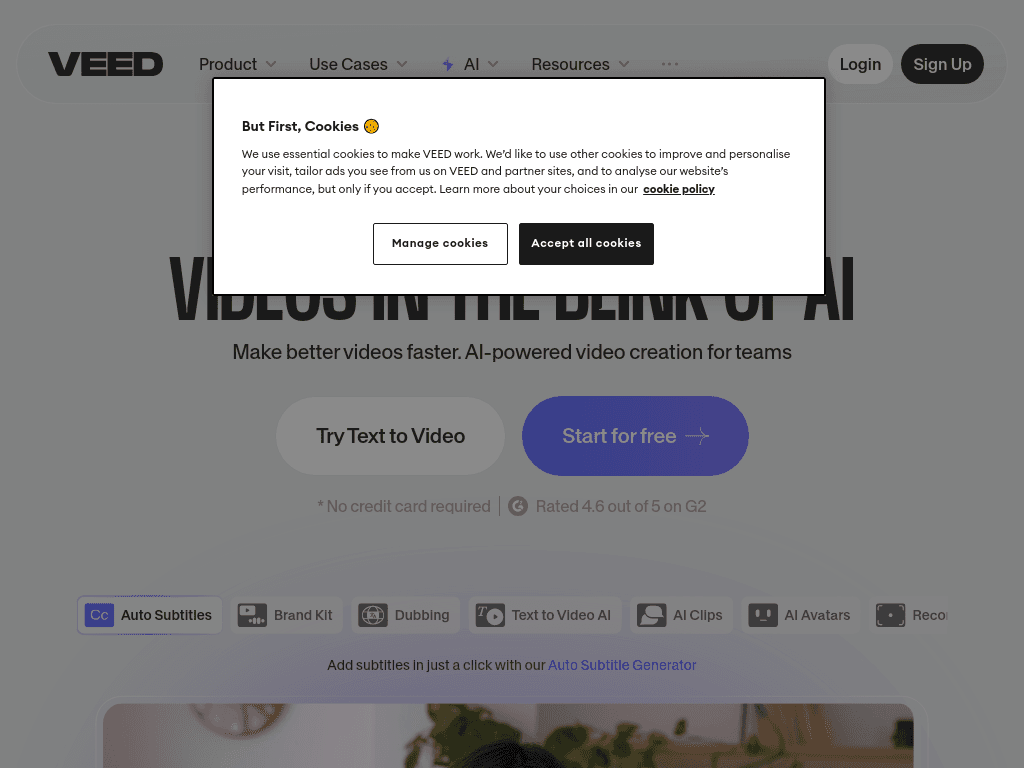 Veed screenshot