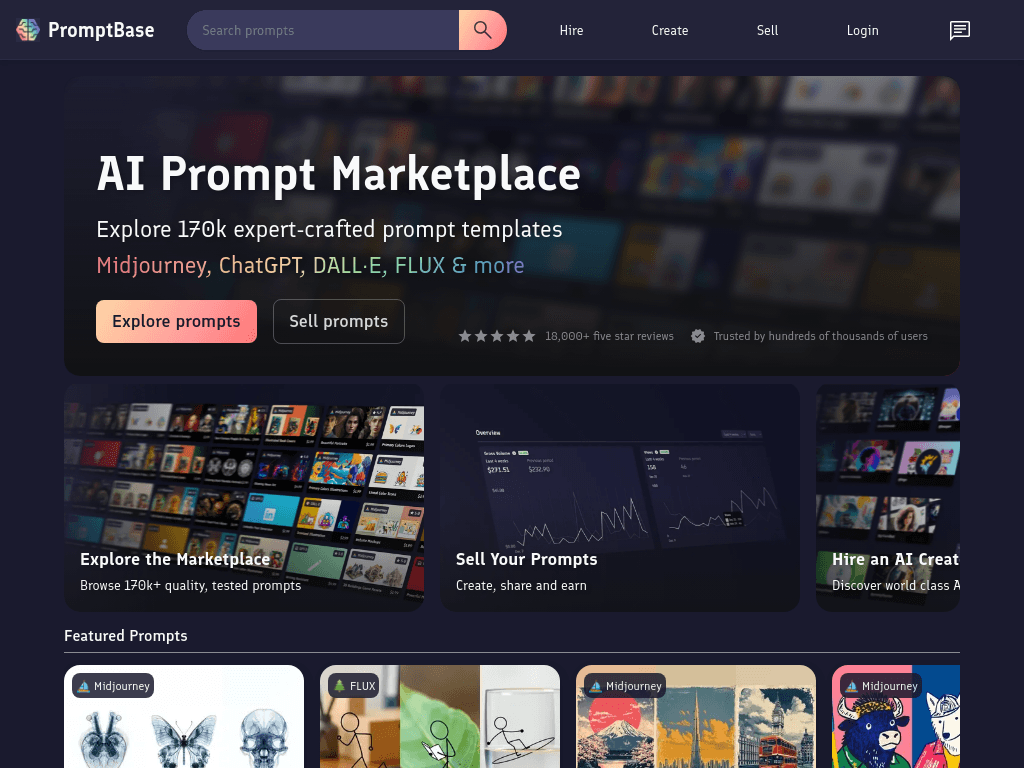 PromptBase screenshot