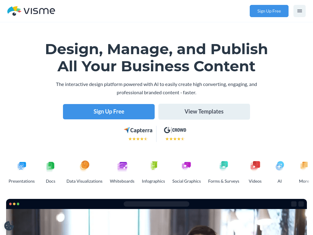 Visme screenshot