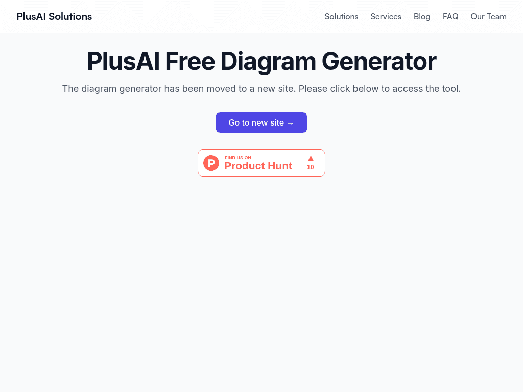 PlusAI Free Diagram Generator screenshot