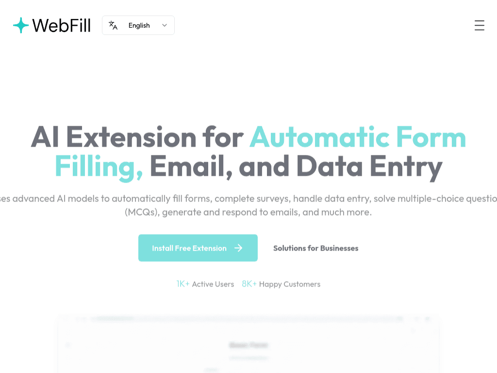 WebFill screenshot