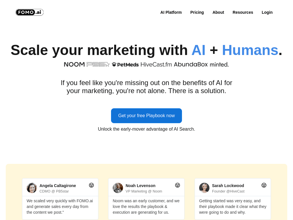 FOMO.ai screenshot