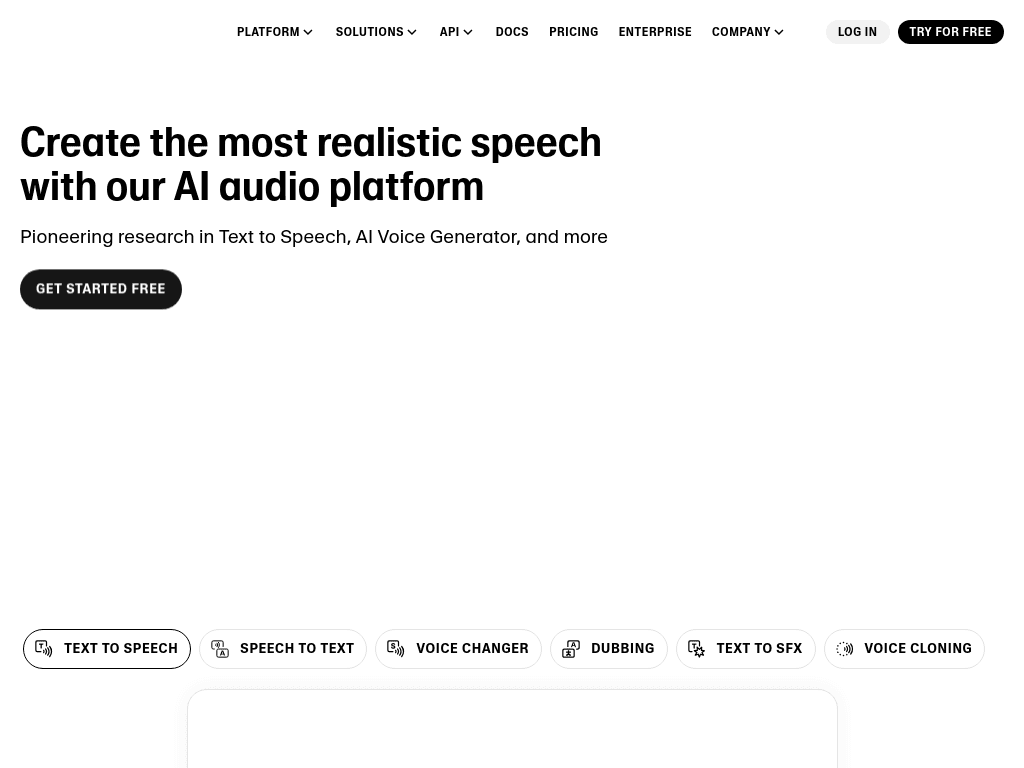 ElevenLabs screenshot