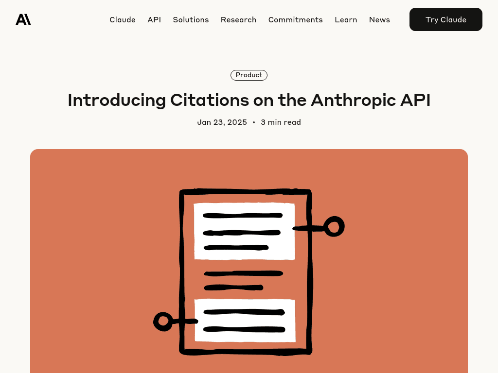 Citations API screenshot