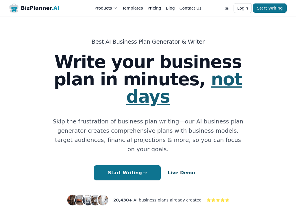 BizPlanner AI screenshot