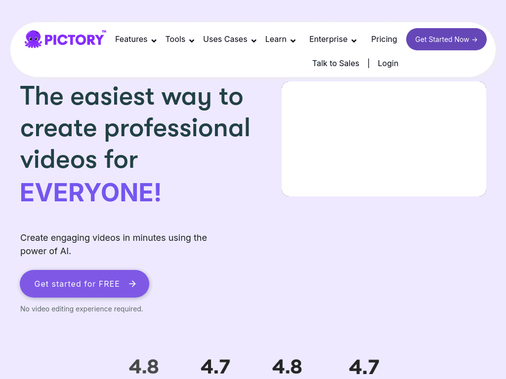 Pictory screenshot