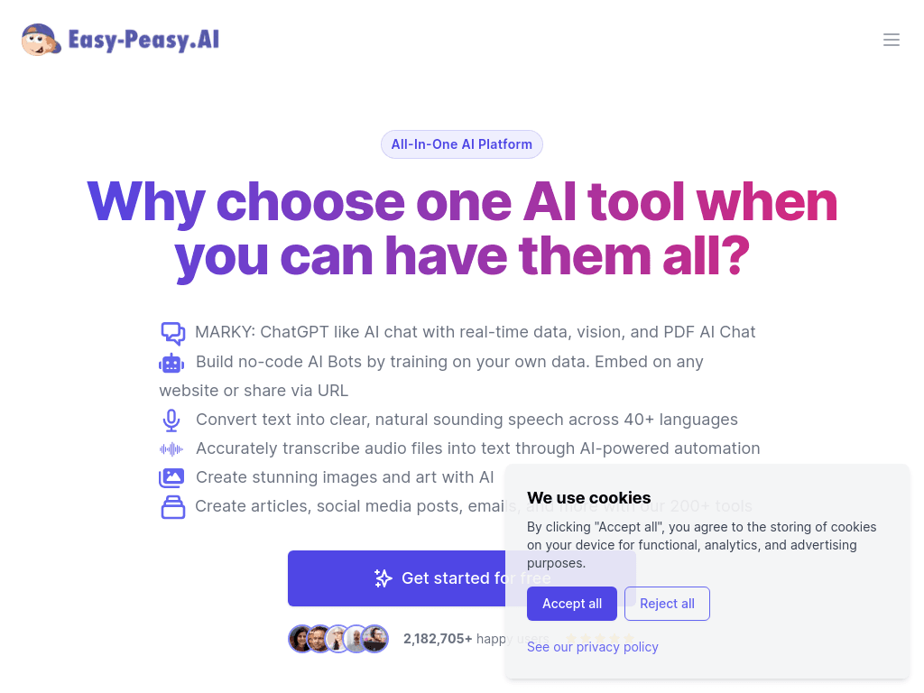 Easy-Peasy.AI screenshot
