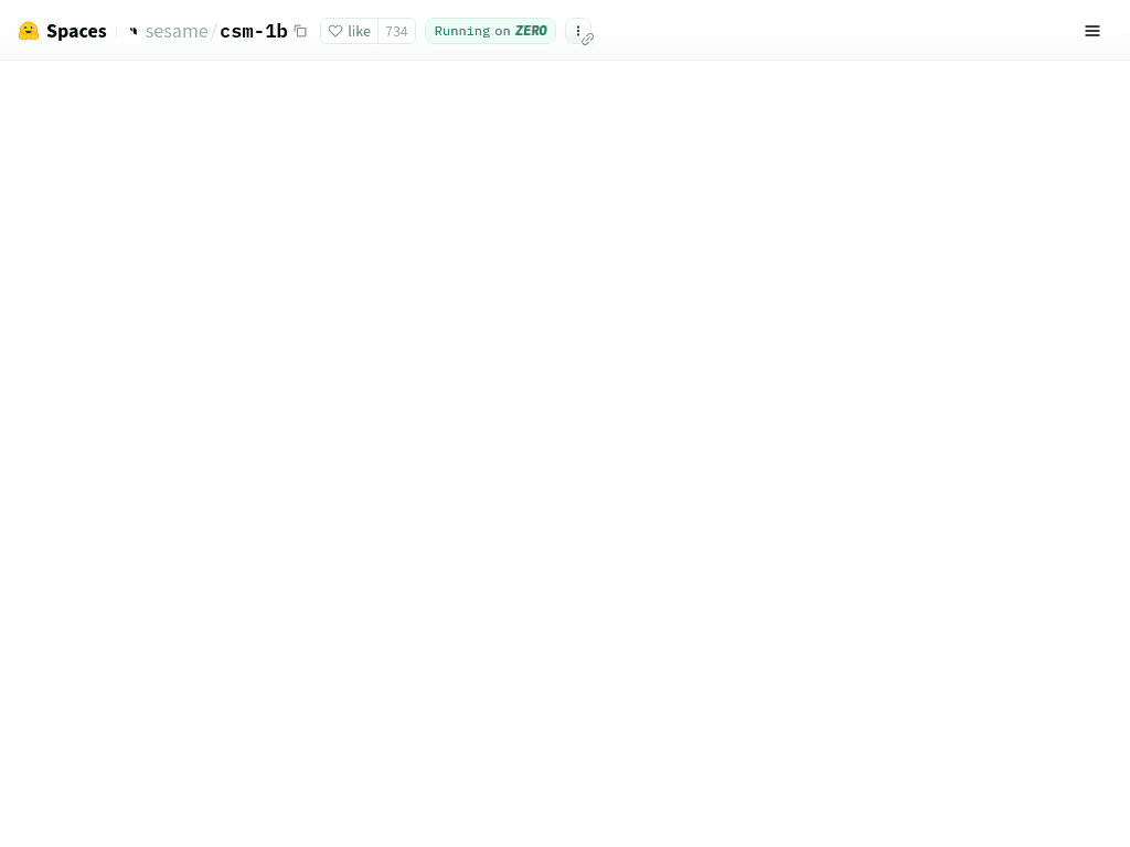 Sesame CSM 1B screenshot