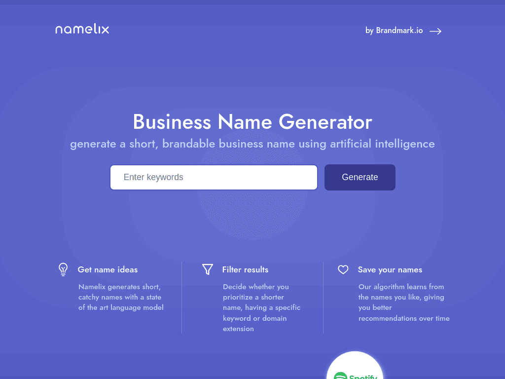 Namelix screenshot