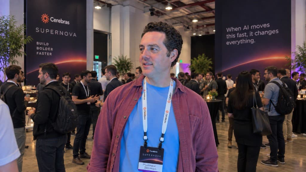 Matthew Berman at the Cerebras Supernova event