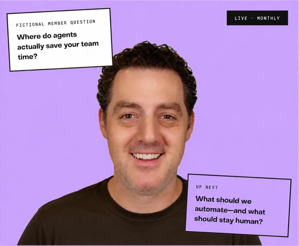 Matthew Berman in a monthly member AMA visual