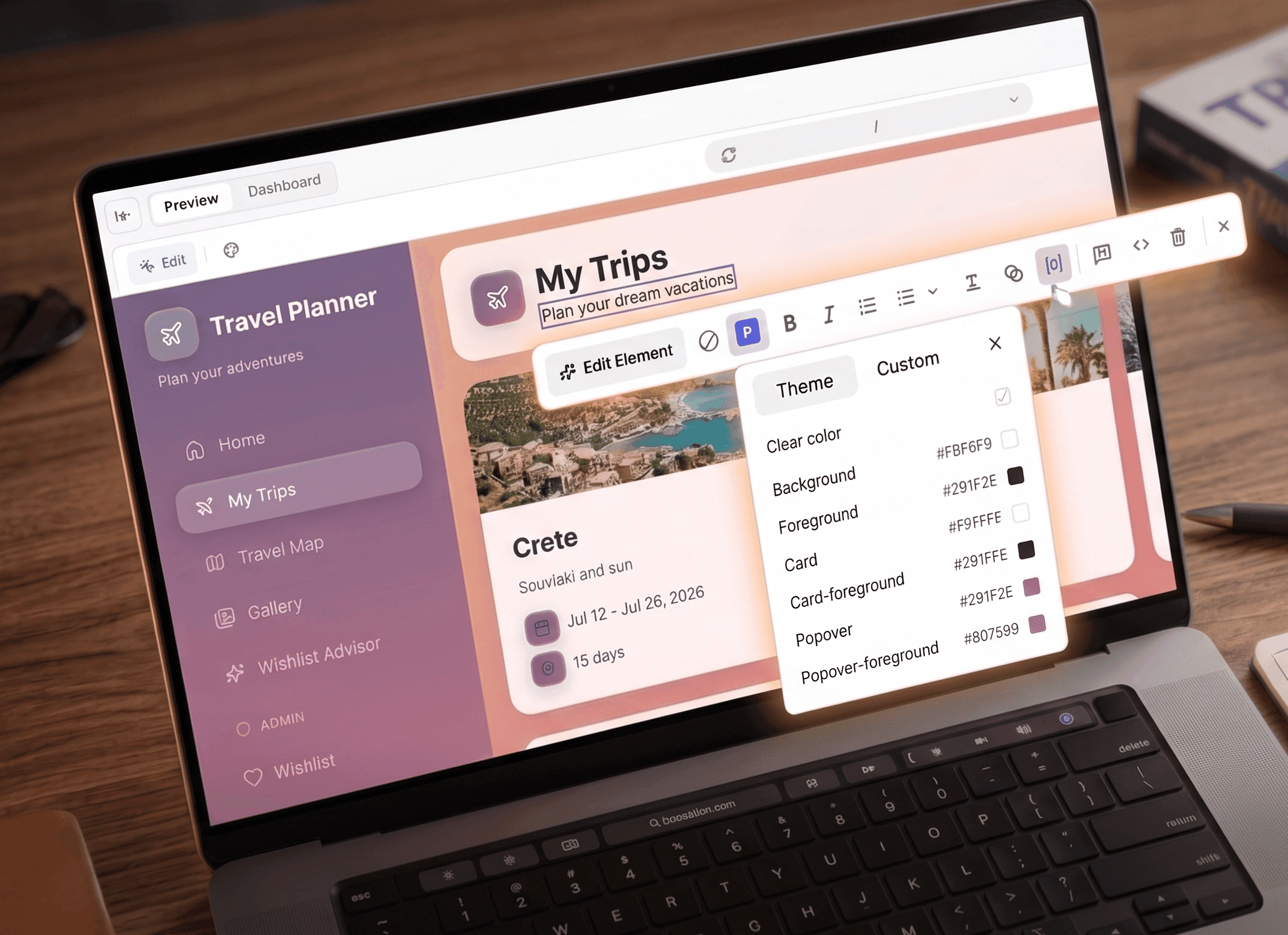 Customizing the design of your app