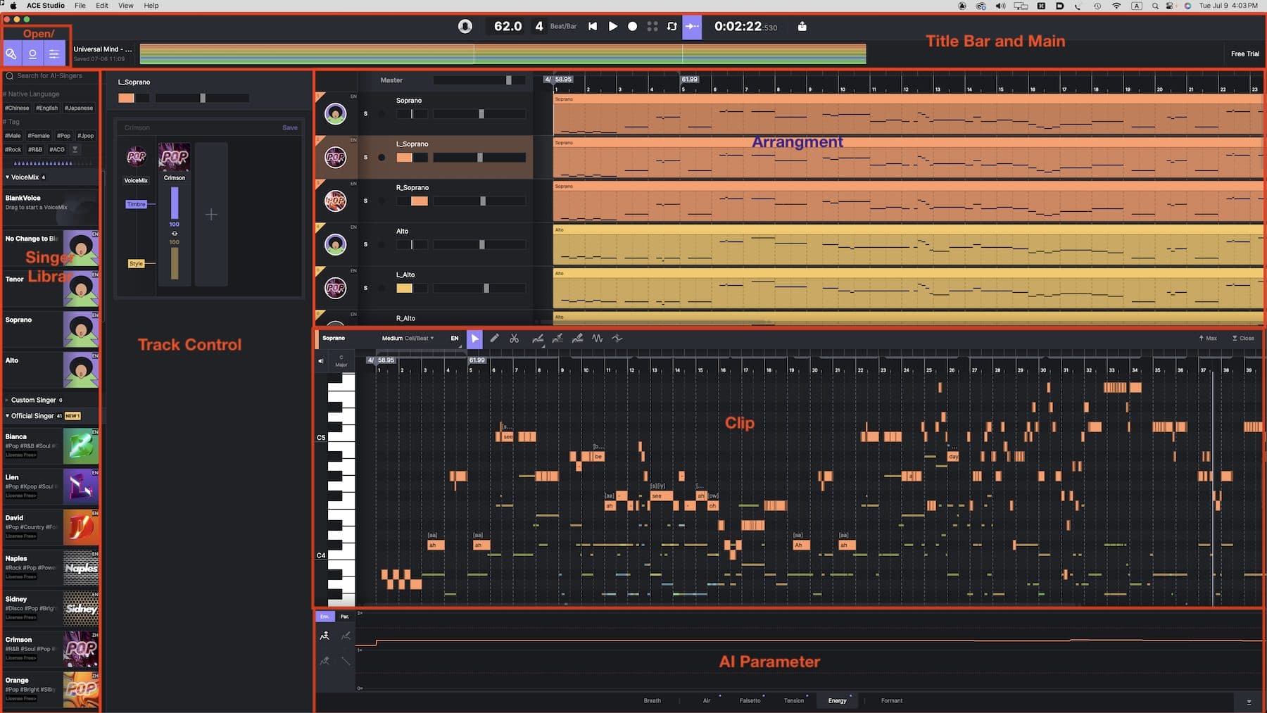 Using ACE Studio AI to Create Vocal Tracks or Choral Music from MIDI