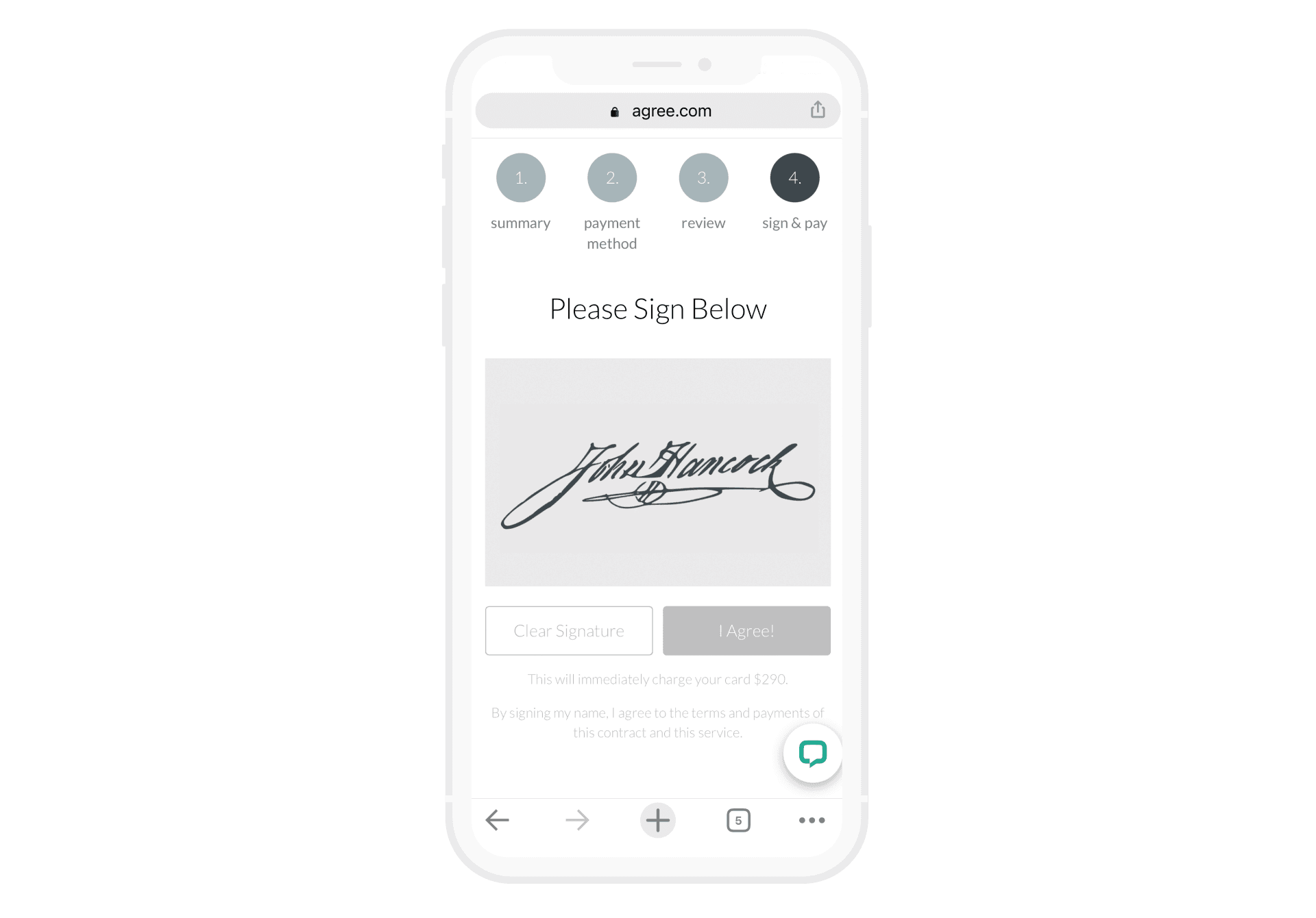 Agree.com Mobile Signing For Contracts and Invoices