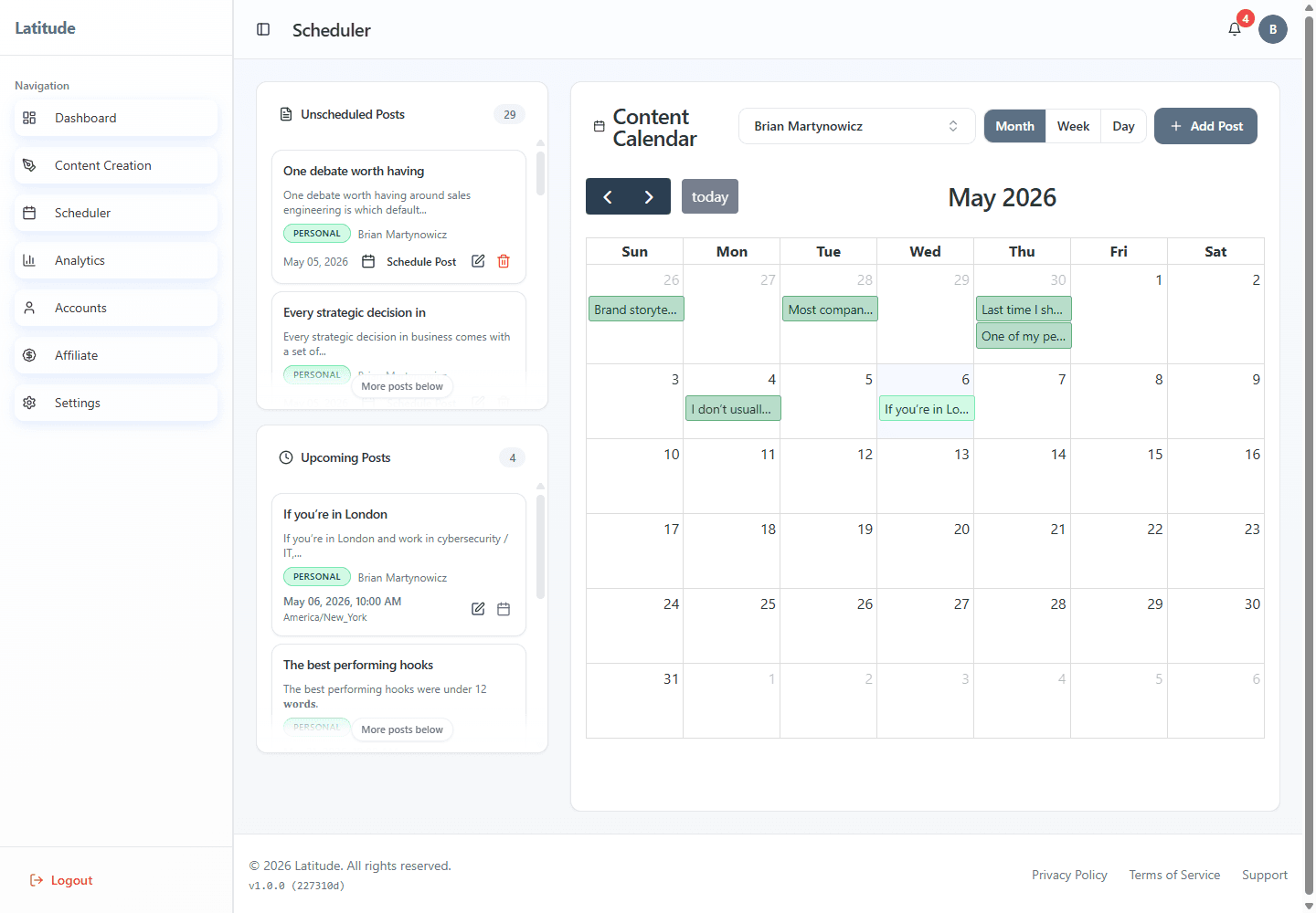 Latitude — LinkedIn network building & content agent