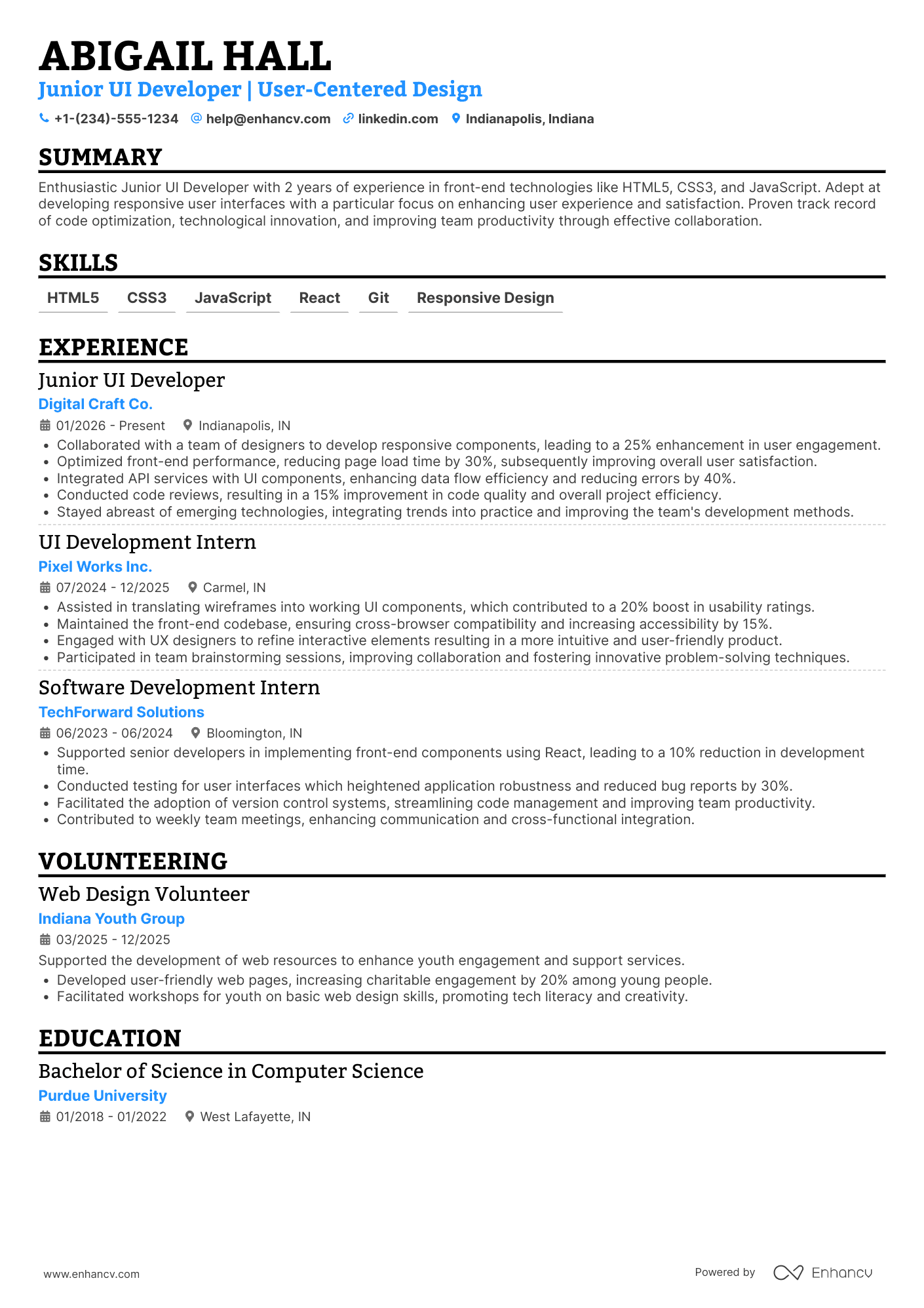 10 UI Developer Resume Examples & Guide for 2026