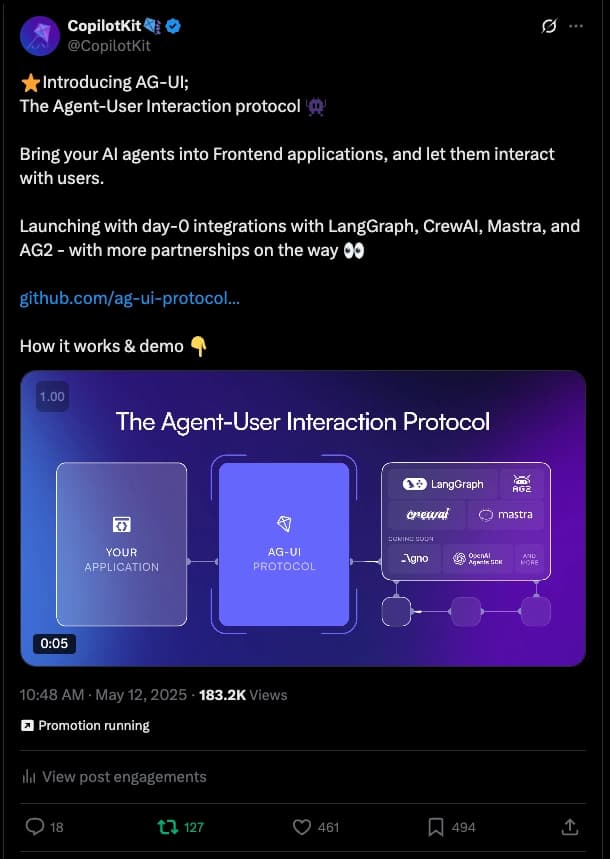 Introducing AG-UI: The Protocol Where Agents Meet Users