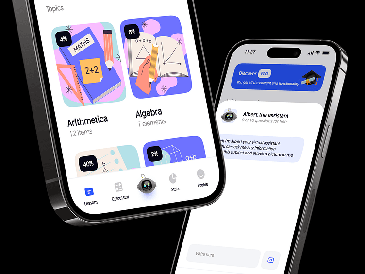 Albert, AI Study Assistant by Lorenzo Perniciaro on Dribbble