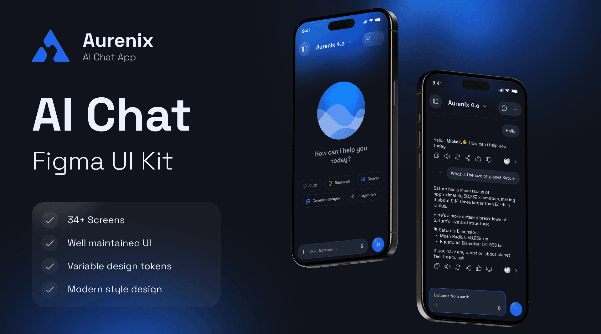 Aurenix – AI Chat App UI Kit