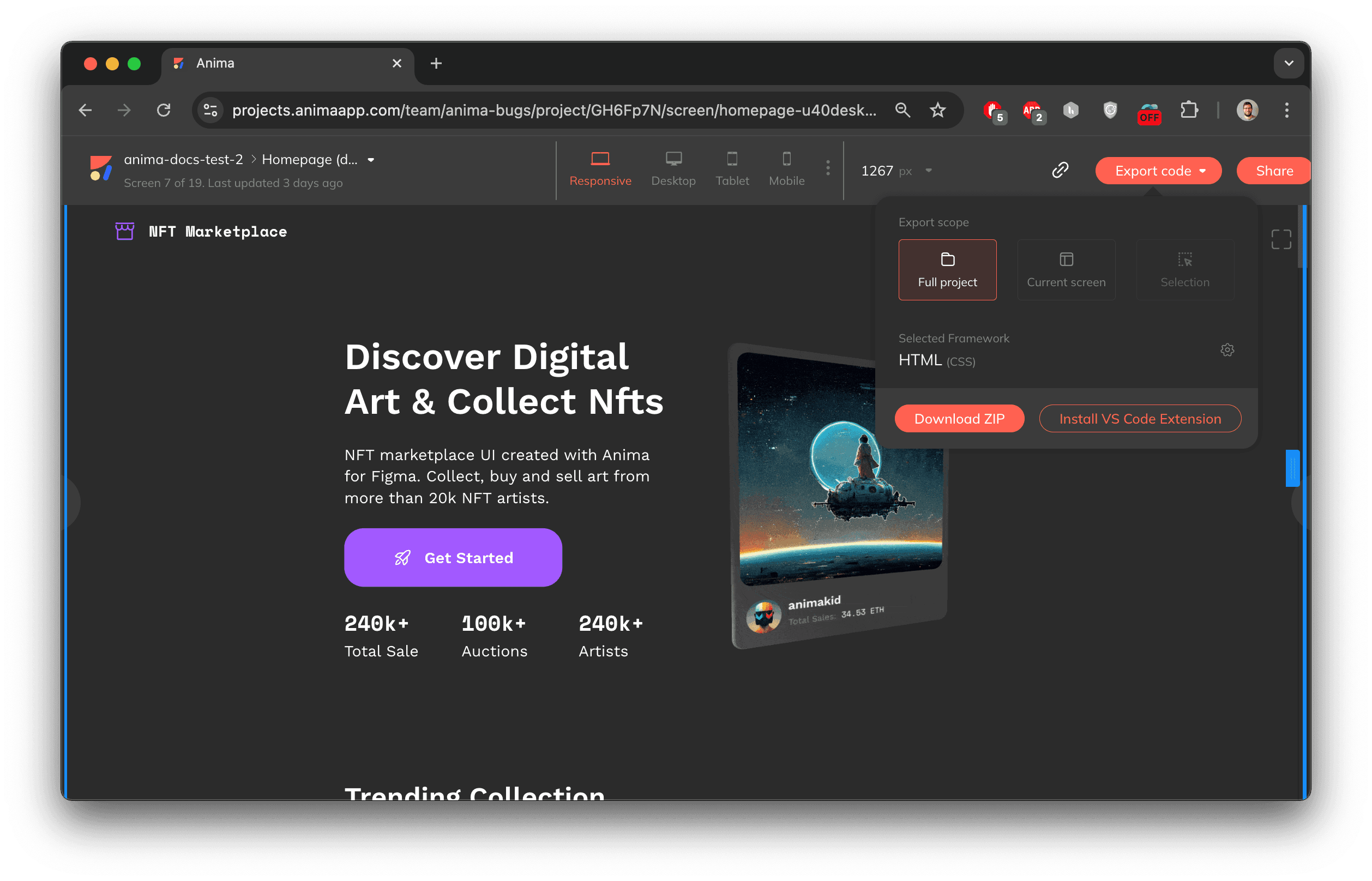Anima Webapp