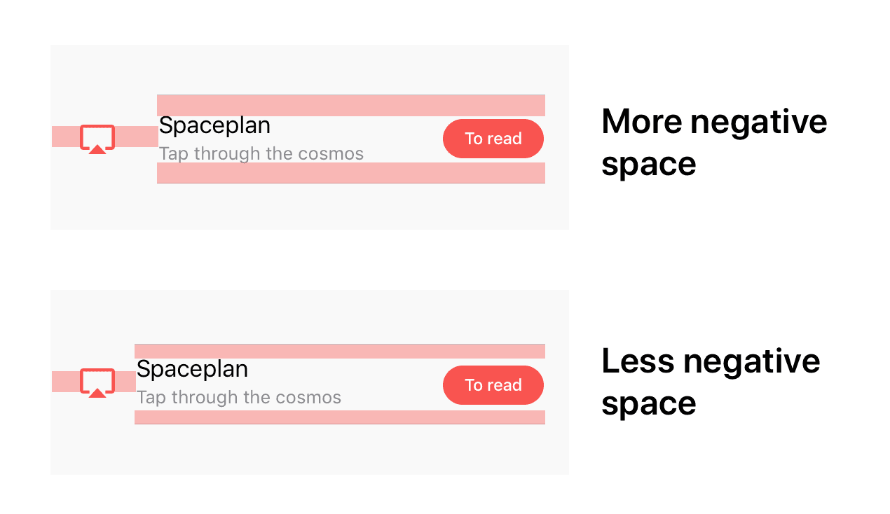 The power of empty space in UI design