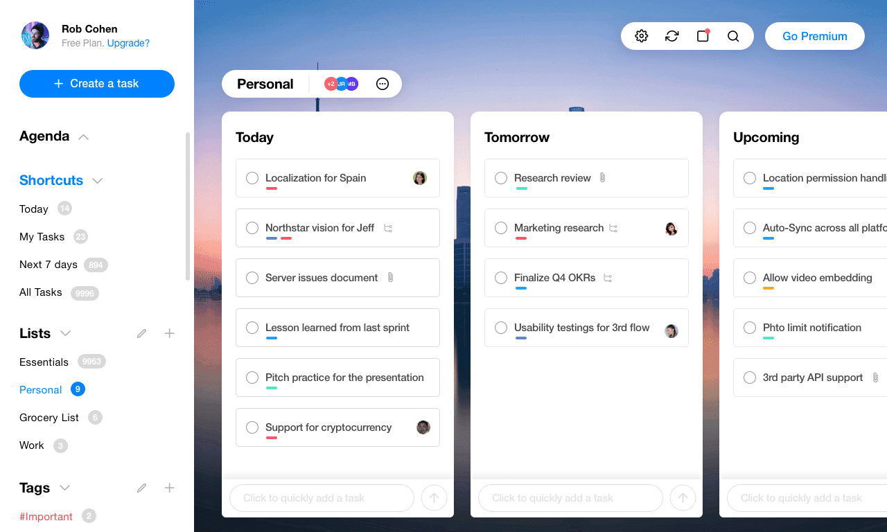 Sexy Redesign for Any.do's Web App