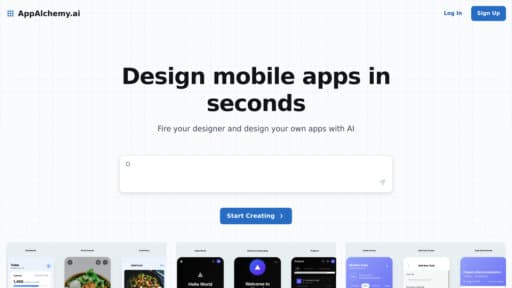 App Alchemy:AI-driven platform that instantly generates professional app UI designs wi…