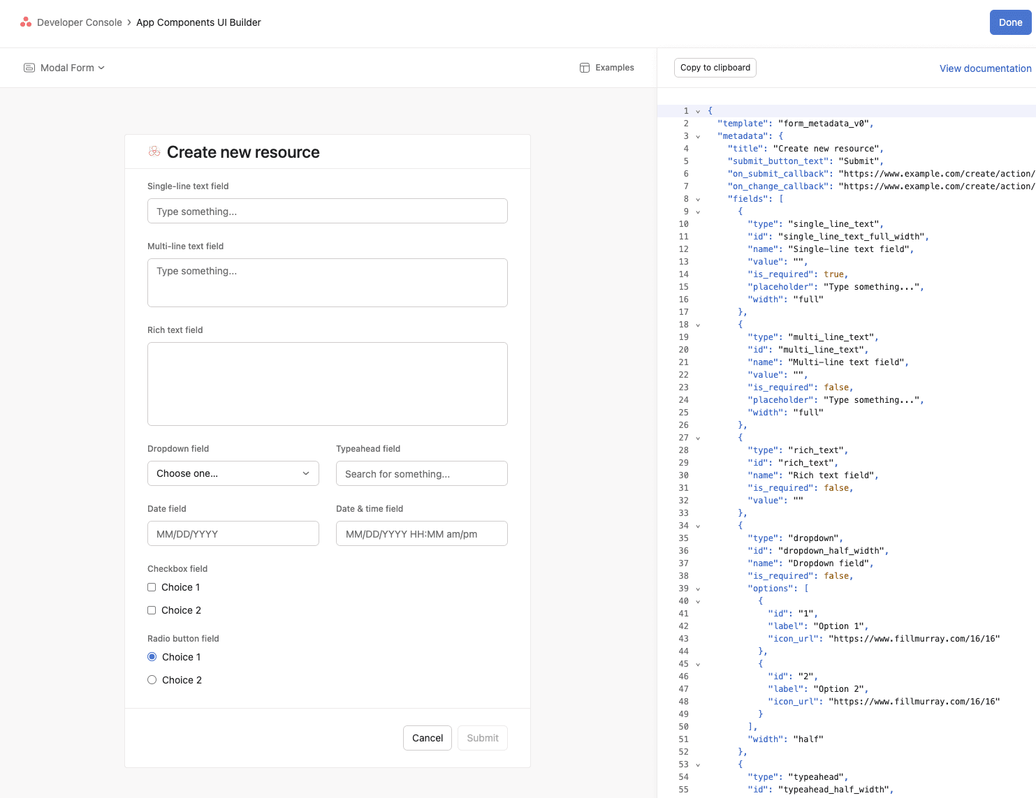 UI builder