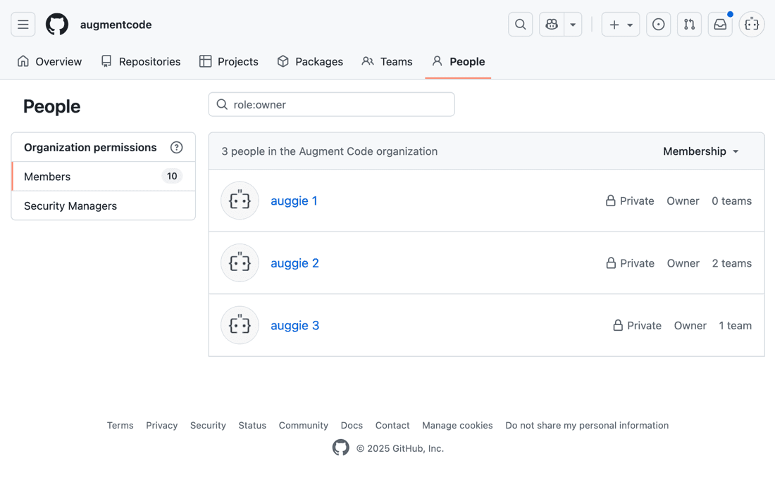 Install Augment GitHub App