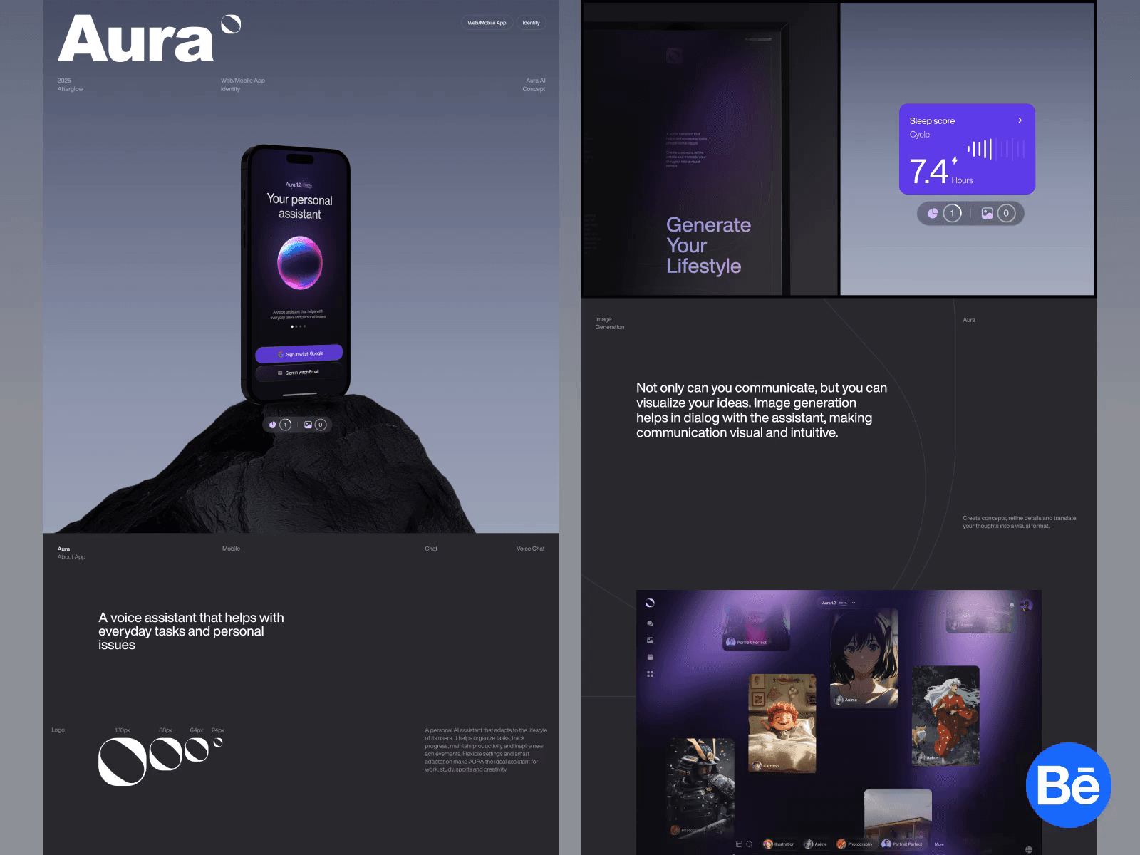 UI/UX Design for AURA — your personal AI assistant by Afterglow on Dribbble