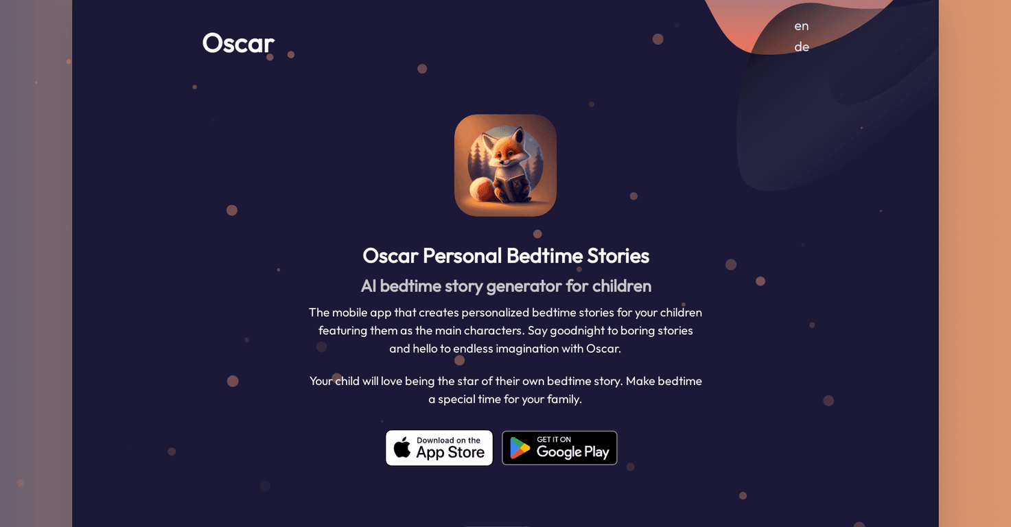 Oscar - AI Tool For Children's stories
