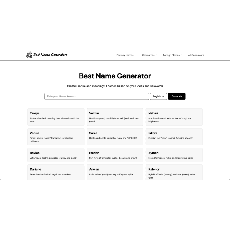 Best Name Generator Review 2026
