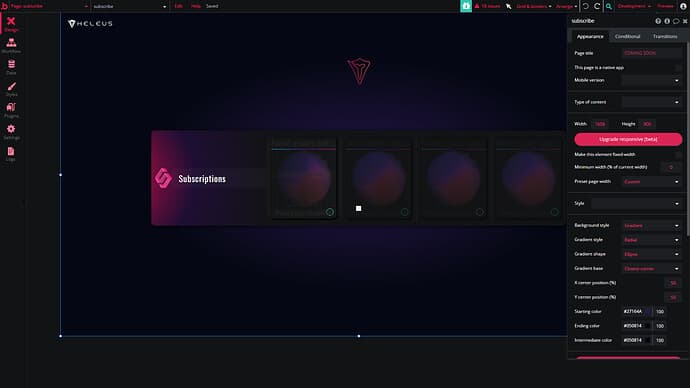 Bubble.io Dark Mode UI (CSS Redesign) - Idea