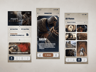 Assassins-Creed Mirage Mobile App by Zeno Zhang on Dribbble