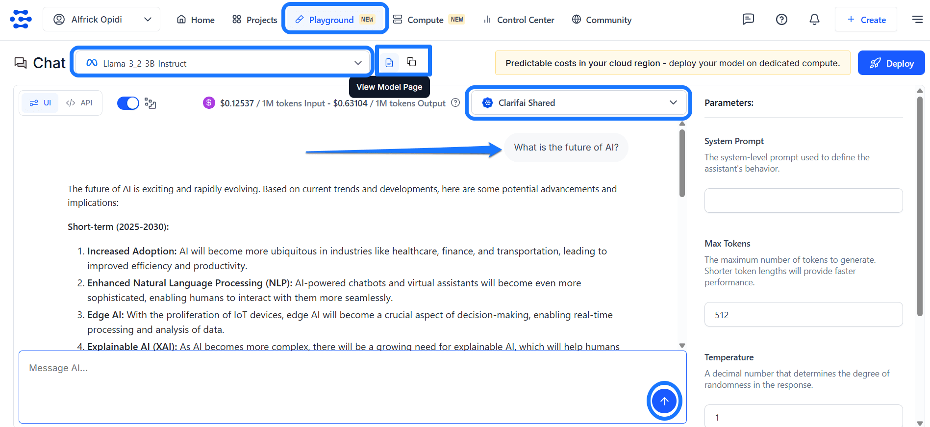 Inference via UI