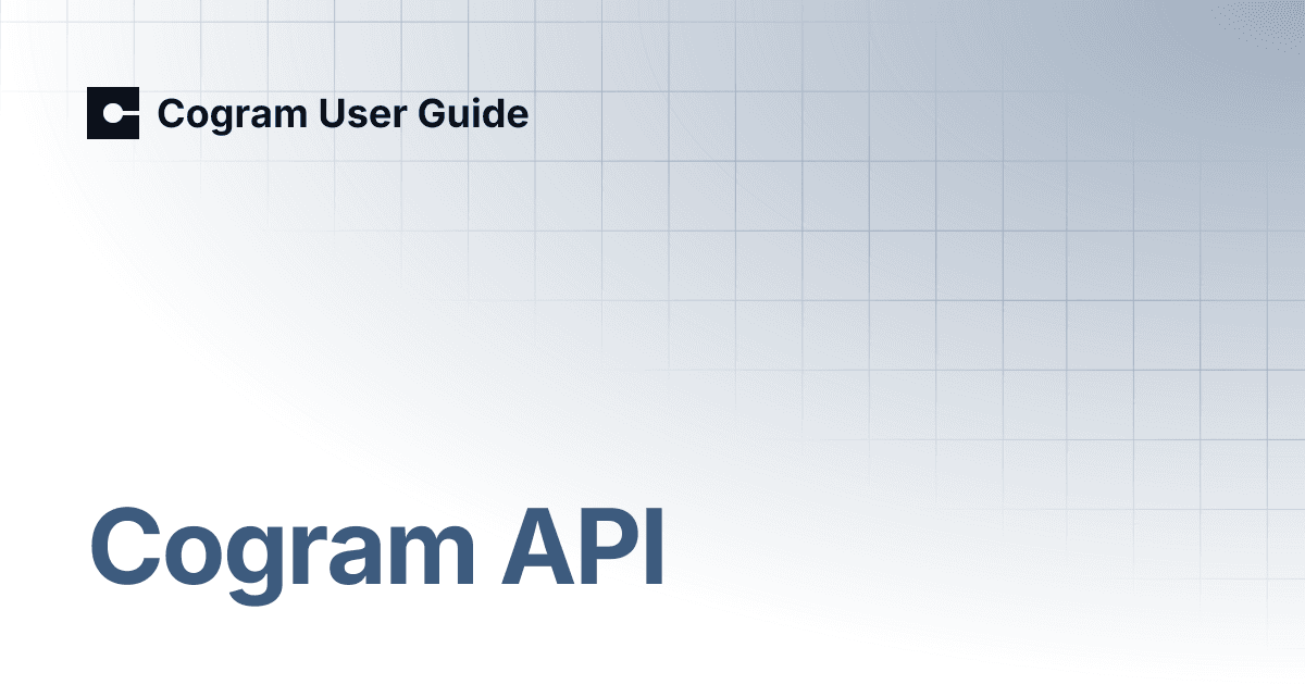 Cogram API