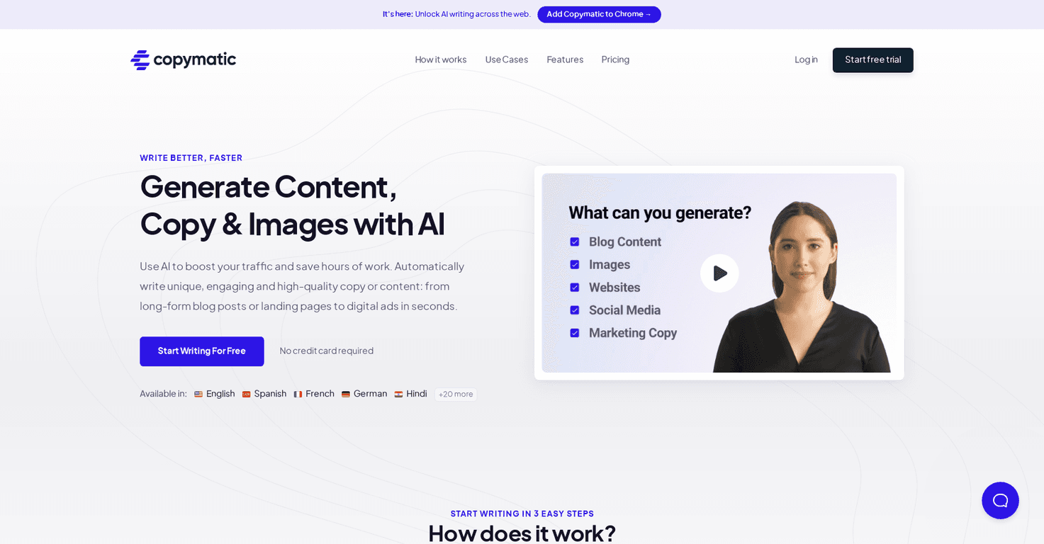 Copymatic - AI Tool For Content