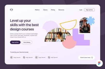 Modern eLearning Course Hero Website, Websites, UX and UI Kits ft. elearning & course…