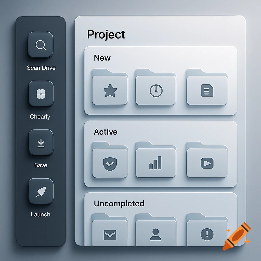 Clean and Simple User Interface Design created on Craiyon