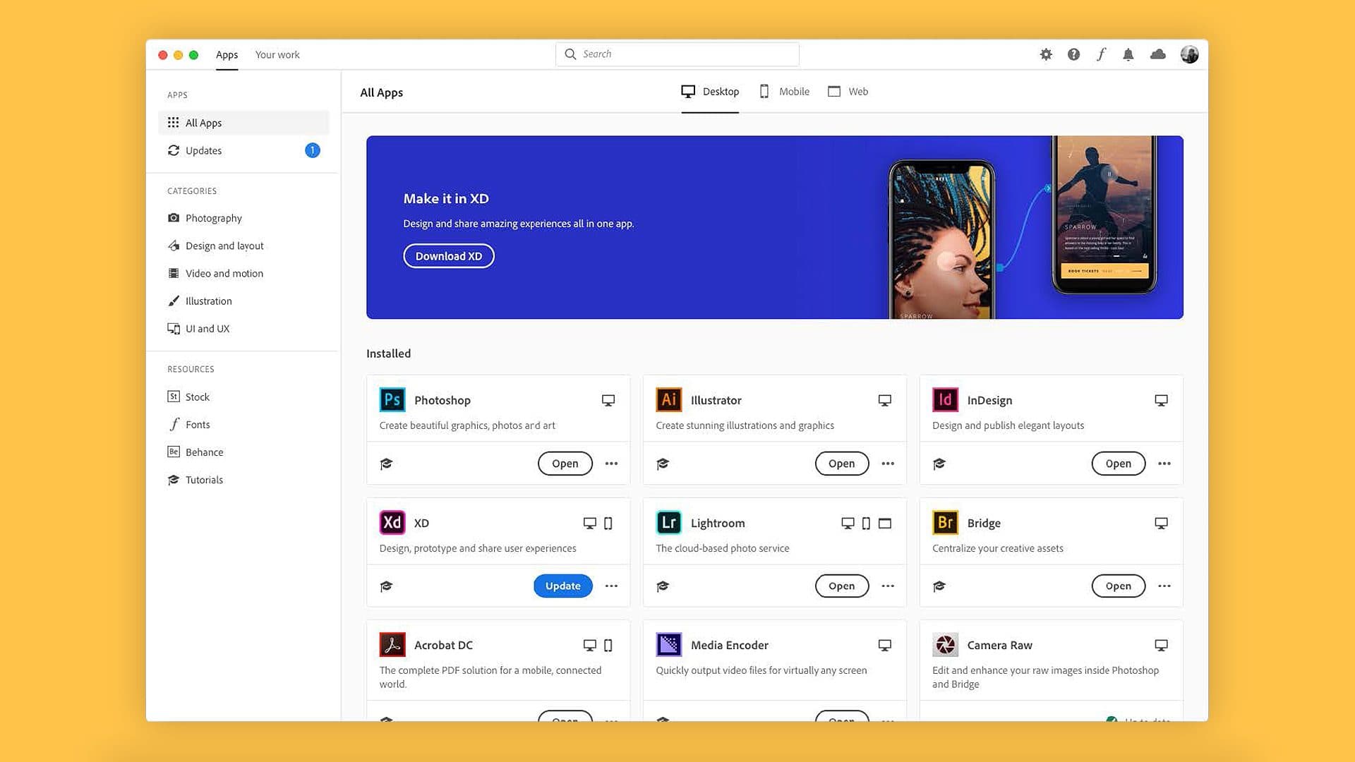 Adobe's new Creative Cloud Mac app: streamlined interface, access to Libraries