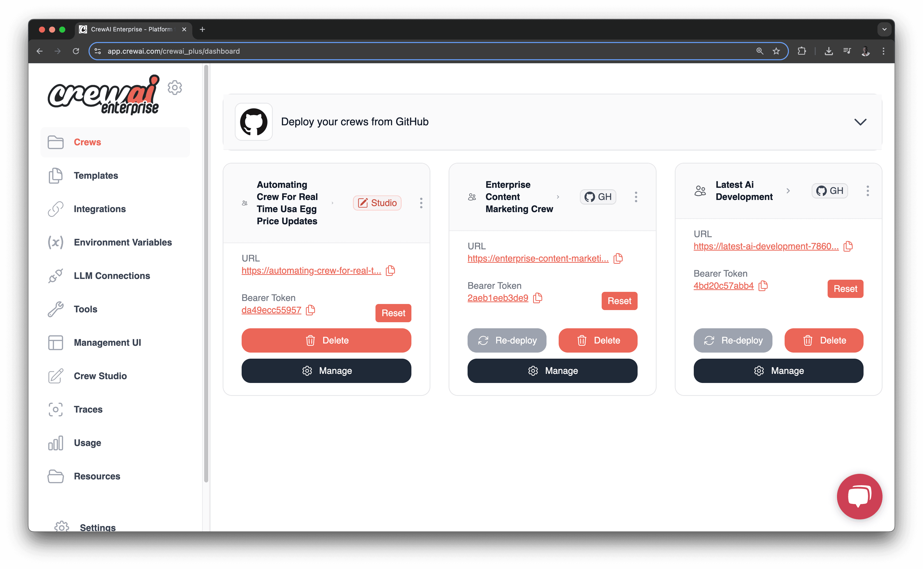 CrewAI AMP - CrewAI Platform