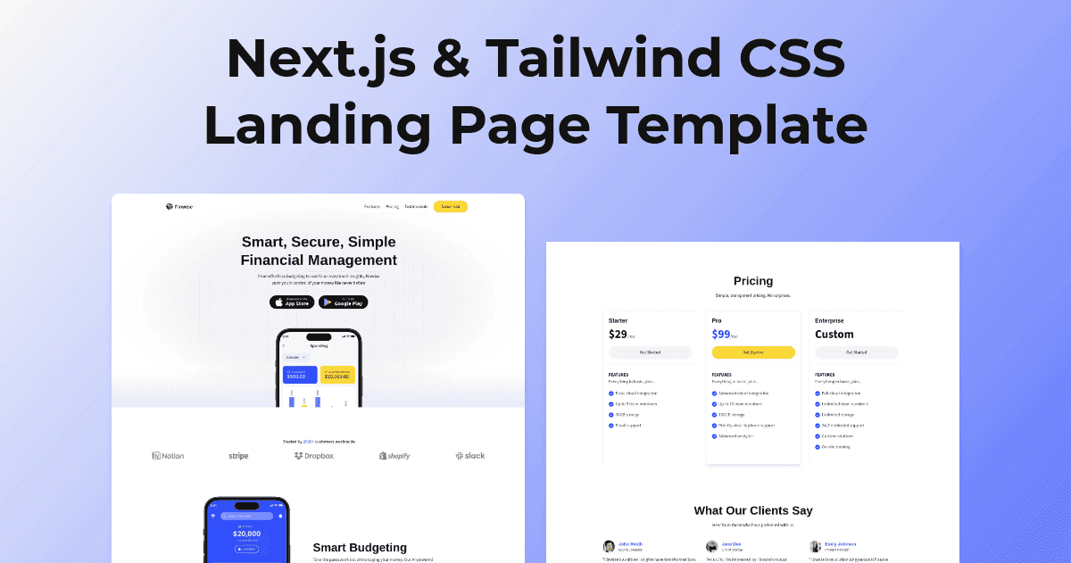 Finwise: SaaS Landing Page