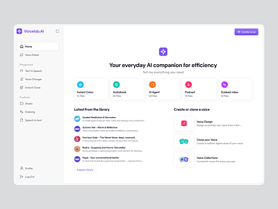 VoicelabAI — AI Voice Agent Platform by Shahid Miah UI UX Designer for Wavespace