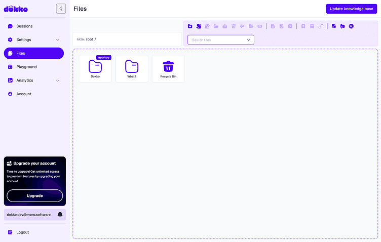 Dokko.ai - ai chatbot for knowledge sharing by Mihael Tomić for Mono on Dribbble
