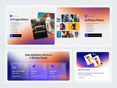My Dzine - AI image generation platform by WebBuddy on Dribbble